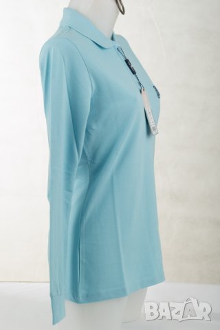 Памучна дамска блуза в светлосиньо Jimmy Sanders - L, снимка 4 - Блузи с дълъг ръкав и пуловери - 42893109