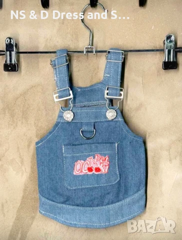 Кучешки дънков гащеризон , снимка 2 - За кучета - 50704002