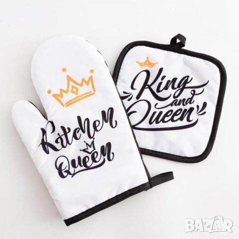 2976 Комплект кухненска ръкавица и ръкохватка Kitchen Queen, снимка 2 - Аксесоари за кухня - 37990766