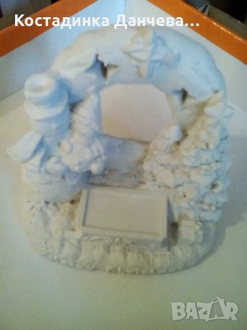 Гипсова фигурка-сувенир коледна