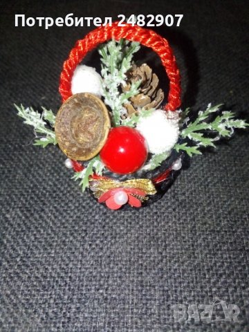 Ръчно изработени мини кошнички с цветя, снимка 2 - Декорация за дома - 38468109