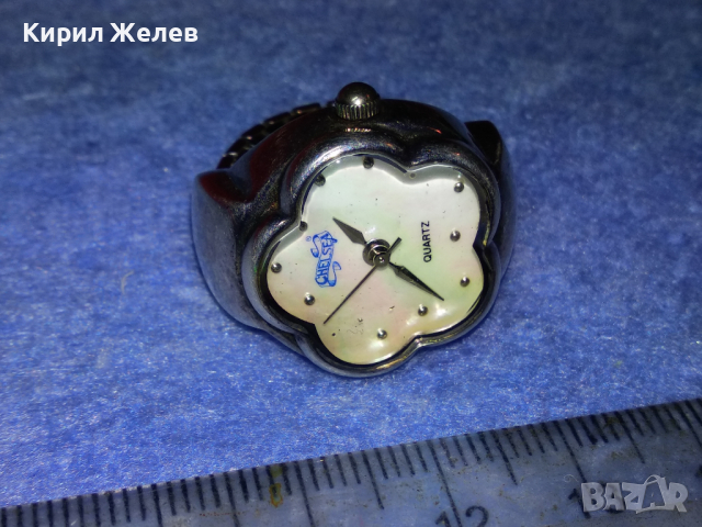 CHELSEA Elegans QUARTZ Japan movt СРЕБЪРЕН ПРЪСТЕН ЧАСОВНИК РАЗТЕГЛИВ с КАСА от СРЕБРО 925 27626, снимка 15 - Пръстени - 44661610