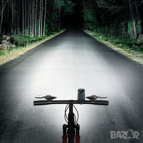LED фар за Колело, Велосипед, Тротинетка, акумулаторен, дисплей, 4 режима, IP43, 10W, снимка 2 - Аксесоари за велосипеди - 51062527