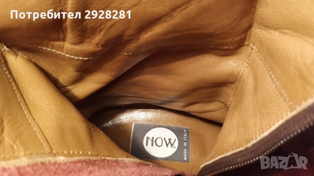NOW италиански ботуши от естествена кожа, снимка 6 - Дамски ботуши - 31273949