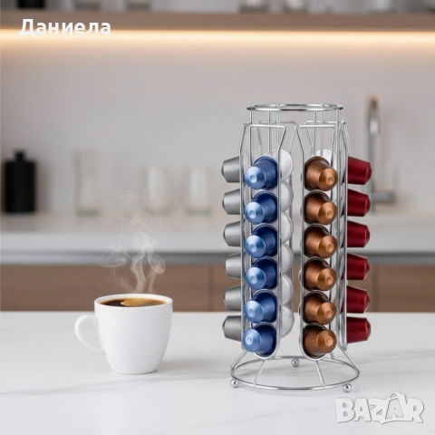 Метална стойка Cheffinger за 36 капсули Nespresso , снимка 3 - Аксесоари за кухня - 53183752