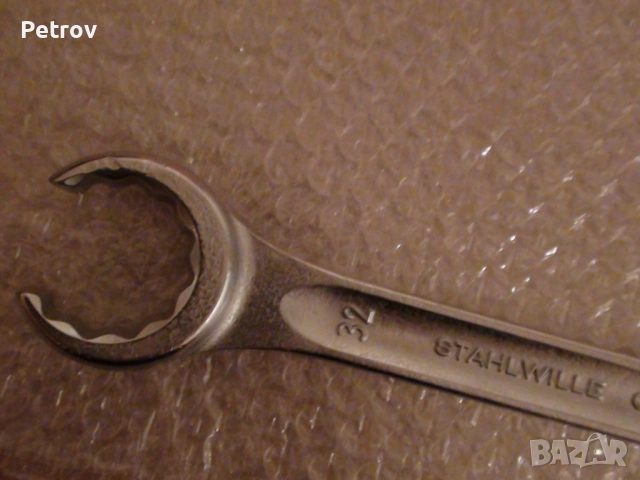 STAHLWILLE - OPEN RING 24 - MADE IN GERMANY - ЧИСТО НОВ ПРОФЕСИОНАЛЕН Ключ 30 x 32 mm / CHROME ALLOY, снимка 3 - Ключове - 51790767