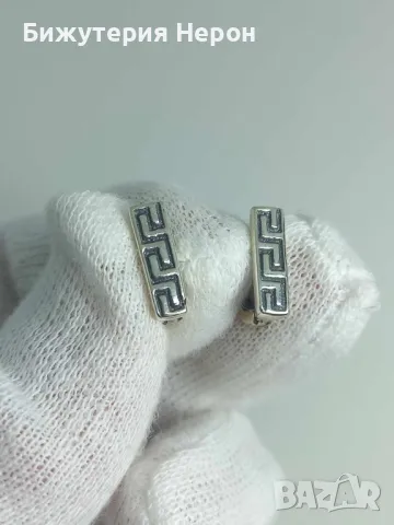 Сребърни обеци, снимка 1