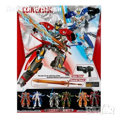 Трансфомер робот кола със светлини и звуци , снимка 2 - Коли, камиони, мотори, писти - 48476691