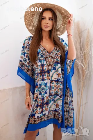 Дамска плажна туника с ориенталски мотив, 5цвята , снимка 9 - Туники - 50324499