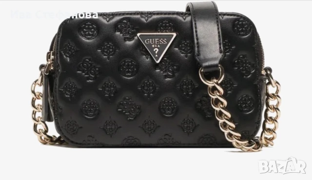 Уникална оригинална моркова черна чанта Guess, снимка 7 - Чанти - 47319974