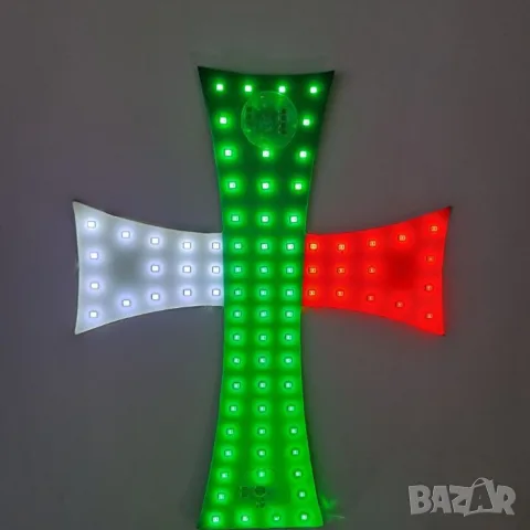 Светещ диоден кръст Bulgaria 12V 24V, снимка 3 - Аксесоари и консумативи - 55864517
