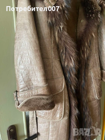 Палто- естествена кожа и гарнитура от лисица , снимка 5 - Палта, манта - 53912677