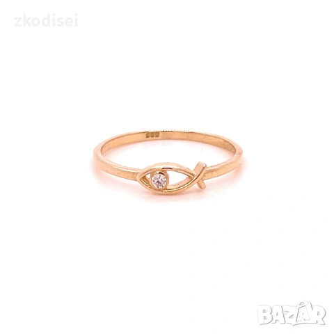 Златен дамски пръстен 1,16гр. размер:54 14кр. проба:585 модел:38801-1