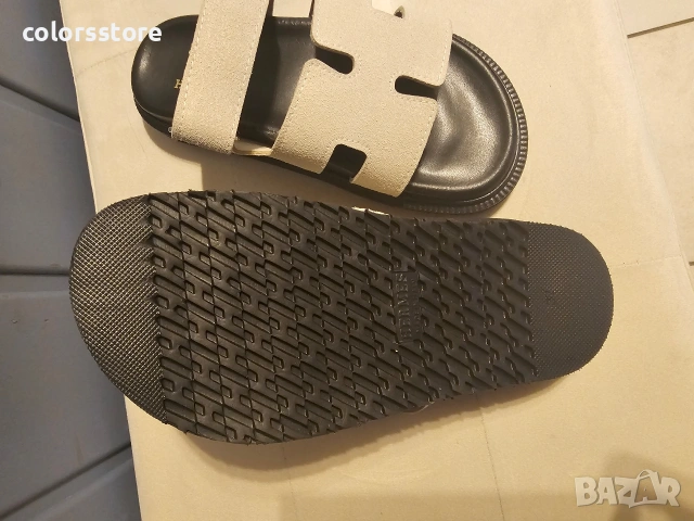 Дамски велурени чехли Hermes-JM153, снимка 3 - Чехли - 54337885