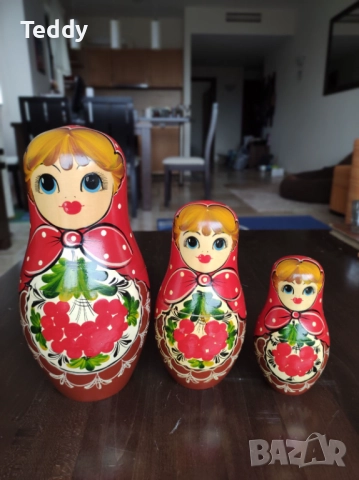 Голяма матрьошка, 27 см, 3 в 1, СССР, снимка 1