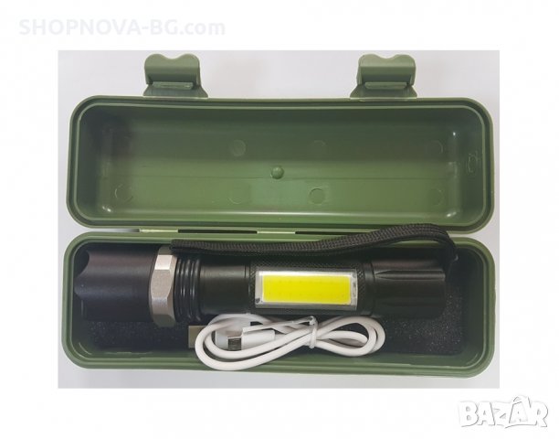  Мощен алуминиев LED Фенер TECHNOSECTOR, Модел SP20-01, С акумулаторна батерия, Зареждане чрез Micro, снимка 5 - Други инструменти - 29882912
