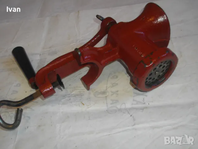 РУМЪНСКА НОВА СОЦ МЕСОМЕЛАЧКА РАЗМЕР №5 СТАРО КАЧЕСТВО МАСИВНА ЧУГУН С ЕМАЙЛ ЗА МЕЛЕНЕ НА КАЙМА, снимка 13 - Други инструменти - 48062498