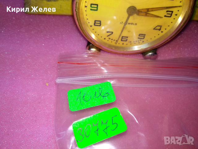 SLAVA MADE in USSR Стар КОЛЕКЦИОНЕРСКИ РУСКИ БУДИЛНИК МЕХАНИЧЕН НАСТОЛЕН ЧАСОВНИК СЛАВА СССР 30775, снимка 5 - Антикварни и старинни предмети - 44548987