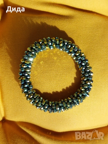 Гривни изплетени с кристални мъниста ESBBELA, снимка 3 - Гривни - 53948143