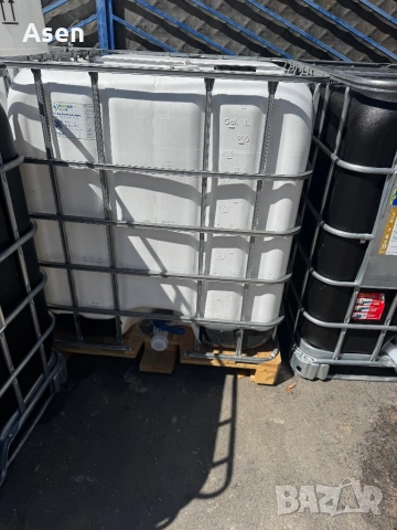 Бидони от 1000 литра 1 тон чисти съдове за питейна вода ibc , снимка 3 - Напояване - 52795138