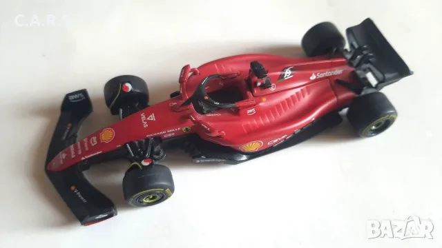 Bburago FERRARI F1-75 Shell Bluetooth - Мащаб 1:41, снимка 2 - Колекции - 56129022
