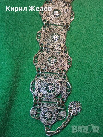 СТАРИННА СРЕБЪРНА ФИЛИГРАННА АРТ ДЕКО ГРИВНА АНГЛИЯ РЪЧНА МАЙСТОРСКА ИЗРАБОТКА РЕТРО - УНИКАТ 27278, снимка 8 - Антикварни и старинни предмети - 36827938