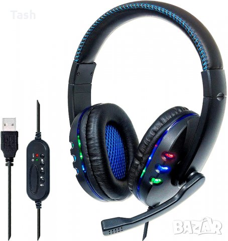 Cлушалки Manhattan USB Gaming Headset with LED, снимка 2 - Други - 34028969