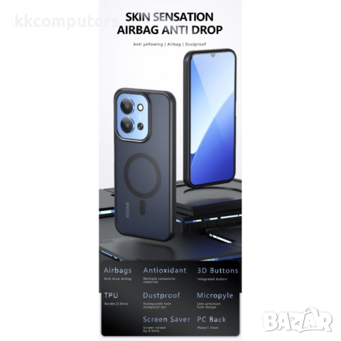 Xiaomi Redmi 15C 5G / 4G / Poco C85 4G – PC + TPU Удароустойчив Калъф и Протектор с MagSafe, снимка 3 - Калъфи, кейсове - 52072080