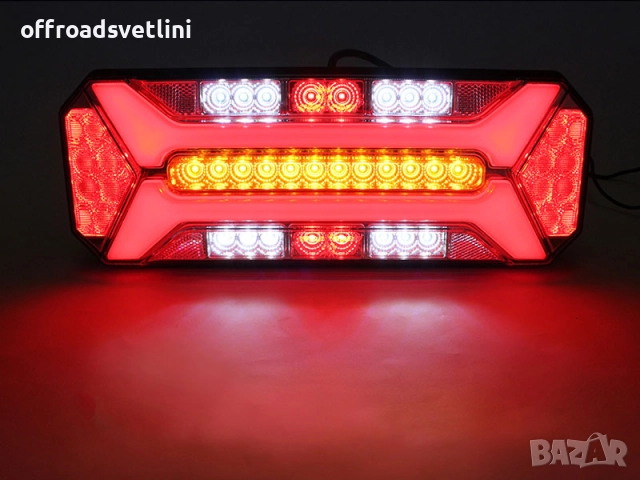 LED стопове NEON – комплект 2 броя с динамичен мигач, 12–24V, снимка 3 - Аксесоари и консумативи - 52471682