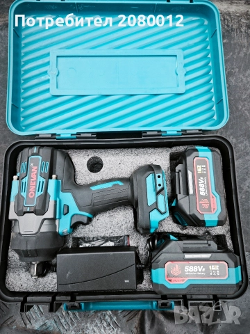 Гайковерт 1800Nm с две батерии и зарядно, снимка 2 - Други инструменти - 52777695