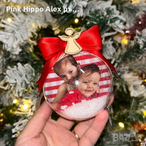 Коледна топка със снимка, снимка 3 - Коледни подаръци - 52446320