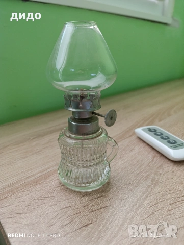 Мини стъклена газена лампа , снимка 3 - Настолни лампи - 54092824