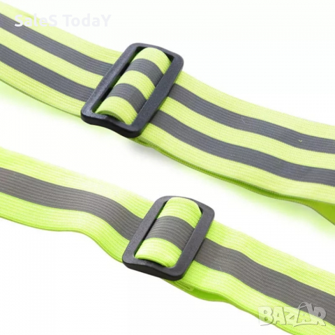 Светлоотразителни тиранти, Сигнален колан с рефлексни ленти, жълто- зелено, снимка 2 - Аксесоари и консумативи - 36379747