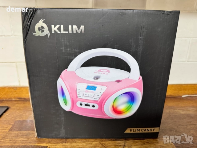 KLIM Candy Boombox CD плейър за деца с високоговорители, FM радио, розов, снимка 7 - Музикални играчки - 52535828