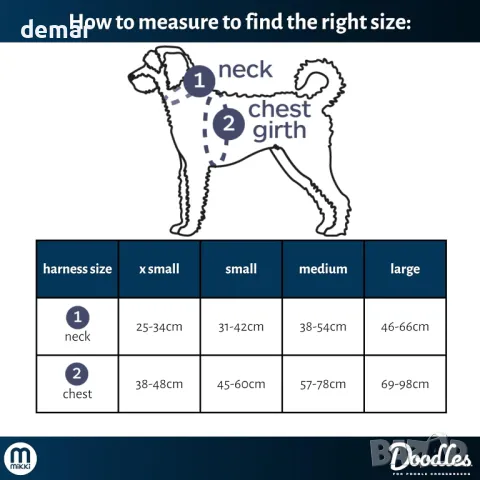 Нагръдник Mikki Doodles за кучета, регулируем, катарами с бързо освобождаване, Medium, снимка 7 - За кучета - 49586441