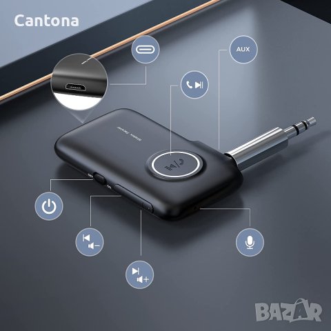 Mpow BH298A Bluetooth 5.0 приемник, Aux адаптер, за кола/компютър/MP3 плейър/, снимка 2 - Ресийвъри, усилватели, смесителни пултове - 40256946