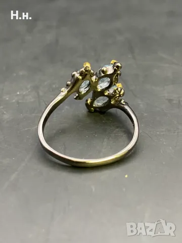 Сребърен дамски пръстен, снимка 3 - Пръстени - 50378065