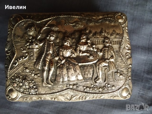 барокова кутия за бижута от метал, снимка 3 - Антикварни и старинни предмети - 29354297