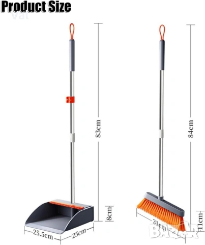 Комплект висококачествена метла с лопата, снимка 5 - Мопове, кофи, четки и метли - 54183005