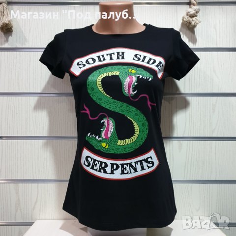 Нова дамска тениска с дигитален печат на сериала RIVERDALE, Southside serpents, снимка 5 - Тениски - 30201300