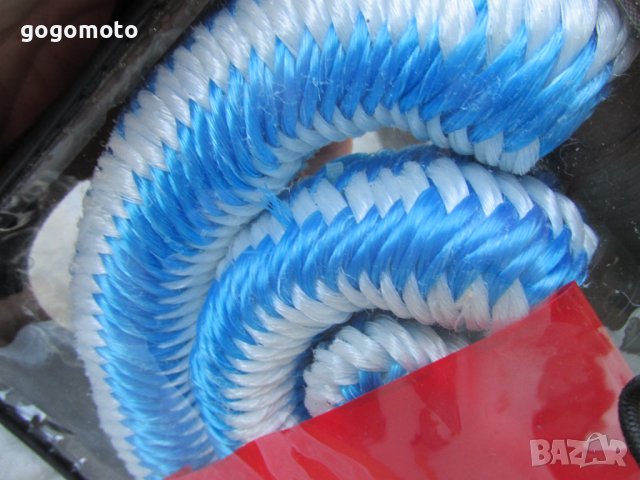 НОВО въже, буксир за теглене на кола, автомобил, до 2 тона + 2 големи карабинера, куки, снимка 3 - Аксесоари и консумативи - 37486594