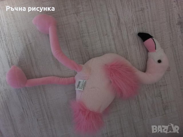 Плюшена играчка фламинго като ново 10лв 70см