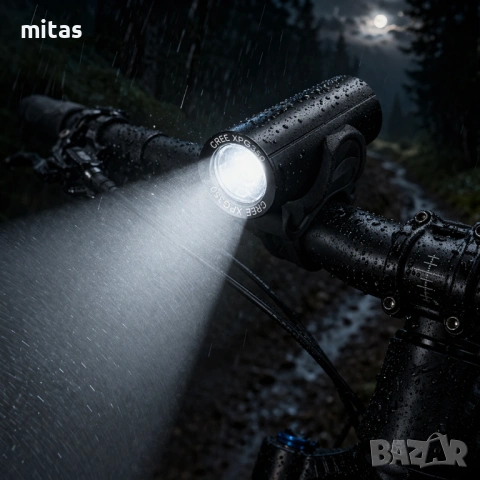 Предна LED светлина за велосипед RAYPAL – 350 lum, USB, Алуминий, 53g, снимка 12 - Аксесоари за велосипеди - 29813913