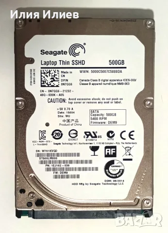 Хард диск за лаптоп, хибриден (SSHD), 500GB, 5400rpm, 8GB SSD