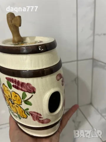 Ръчно Handarbeit Порцеланово буре за уиски  Германия от 70-те години , снимка 11 - Антикварни и старинни предмети - 49526280