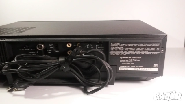 Плейър/рикордър за VHS касетки Hitachi P60, снимка 6 - Плейъри, домашно кино, прожектори - 54083544