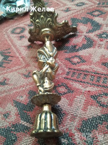 Свещник стар бронзов фигура 31612, снимка 16 - Декорация за дома - 37952257