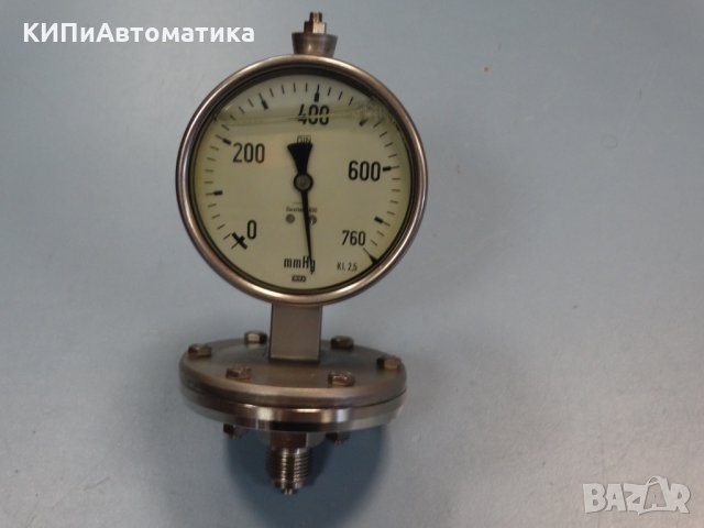 Манометър мембранен WIKA 638099 Ф 100, 0-760 mmHg