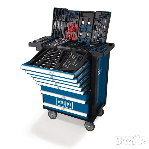 Количка с инструменти 263 части Scheppach TW1000, снимка 2 - Гедорета - 55723865