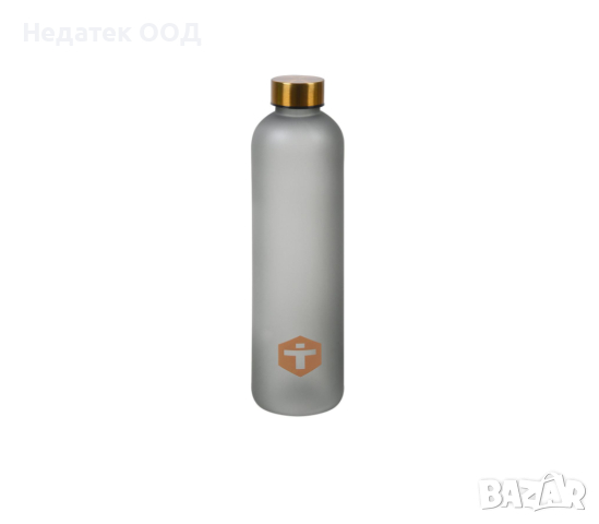 Спортна бутилка, матирано сиво, 1л